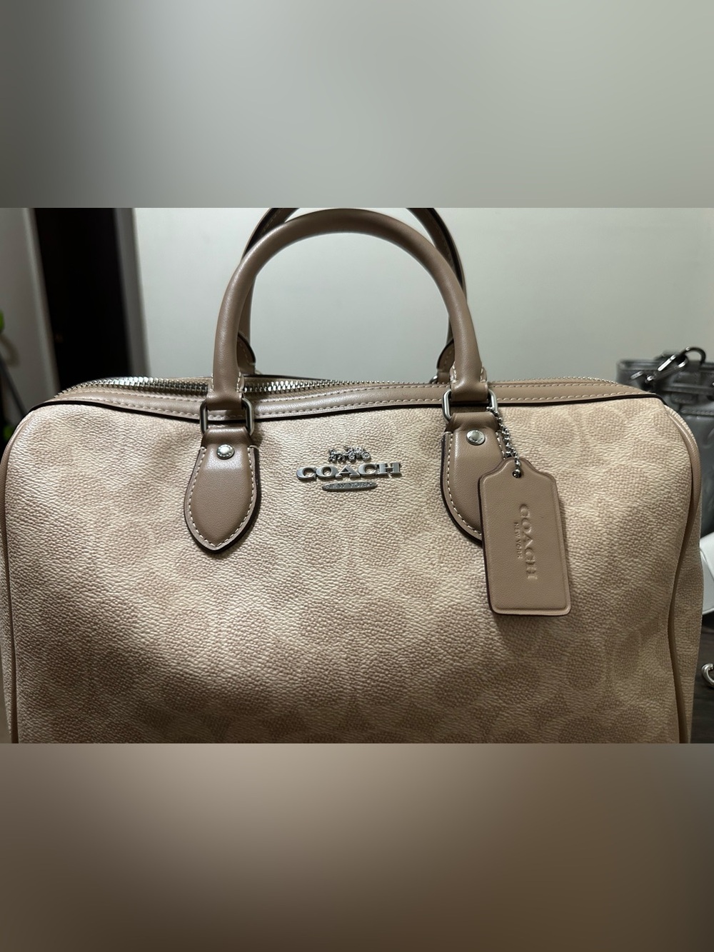 Coach Signature Rowan Satchel with Silver Metal - Picture 6 of 8